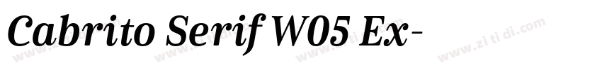 Cabrito Serif W05 Ex字体转换